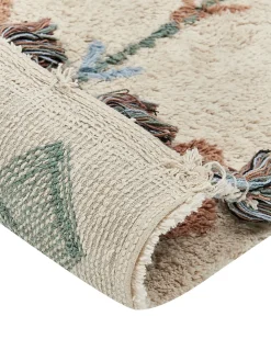 Gulvtæppe ESKISEHIR Beige 140 x 200 cm Bomuld
