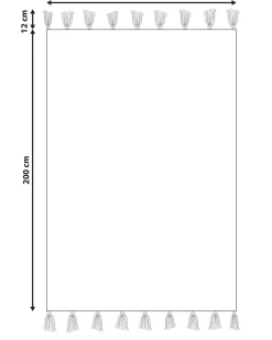 Gulvtæppe ESKISEHIR Beige 140 x 200 cm Bomuld