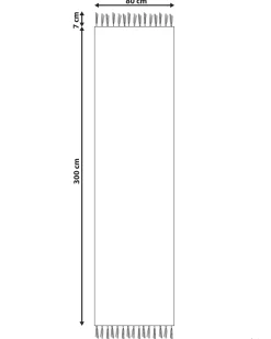 Gulvtæppe GARNI Multifarvet 80 x 300 cm Bomuld Kelim