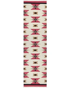 Gulvtæppe GARNI Multifarvet 80 x 300 cm Bomuld Kelim