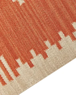 Gulvtæppe GAVAR Orange 80 x 300 cm Bomuld Kelim