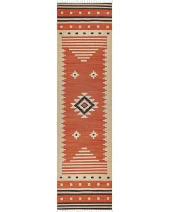 Gulvtæppe GAVAR Orange 80 x 300 cm Bomuld Kelim