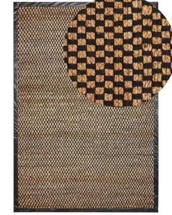 Gulvtæppe GERCE Sort 140 x 200 cm Jute