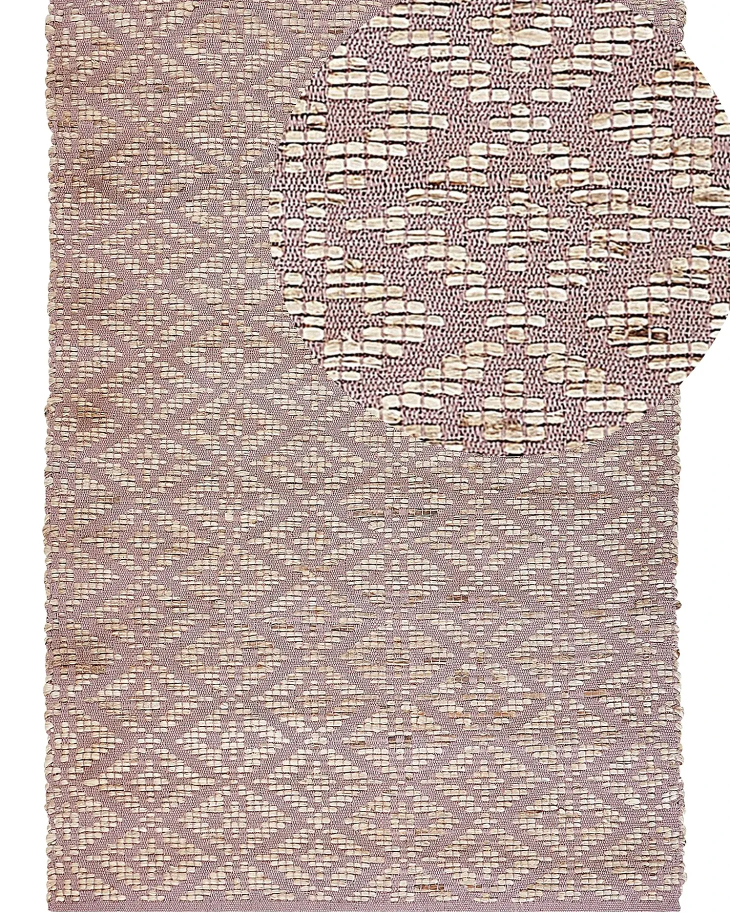 Gulvtæppe GERZE Lyserød 160 x 230 cm Bomuld