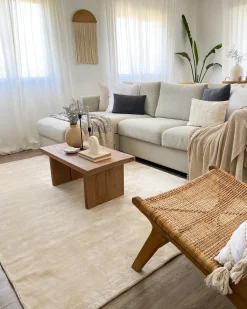 Gulvtæppe GESI II Lys Beige 160 x 230 cm Viskose
