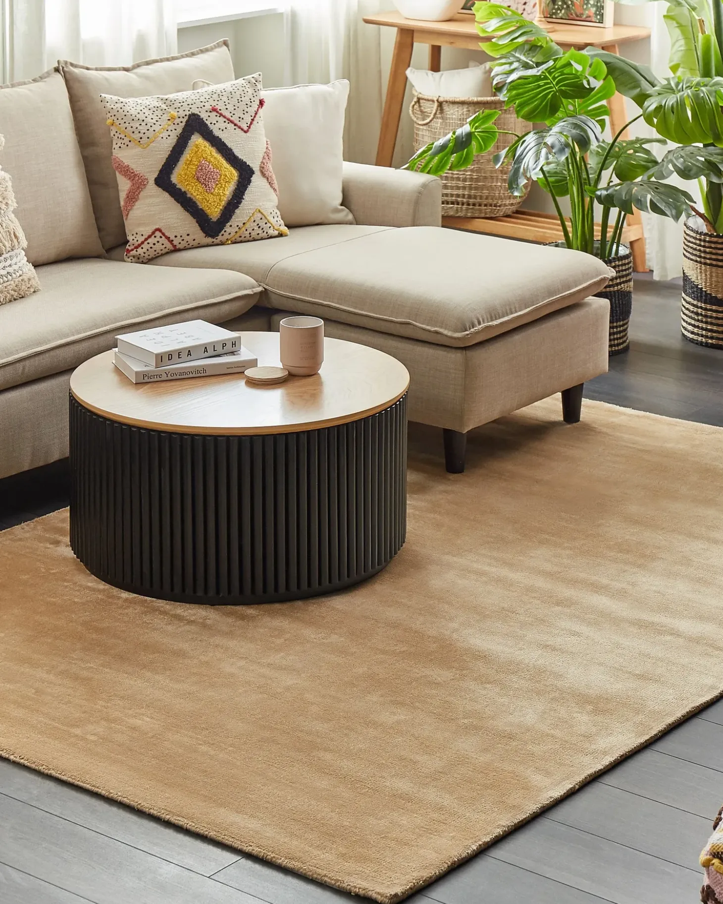 Gulvtæppe GESI II Sand Beige 160 x 230 cm Viskose