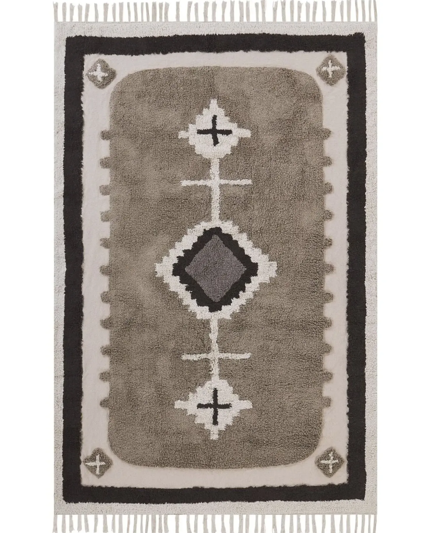 Gulvtæppe GEYVE Beige 160 x 230 cm Bomuld