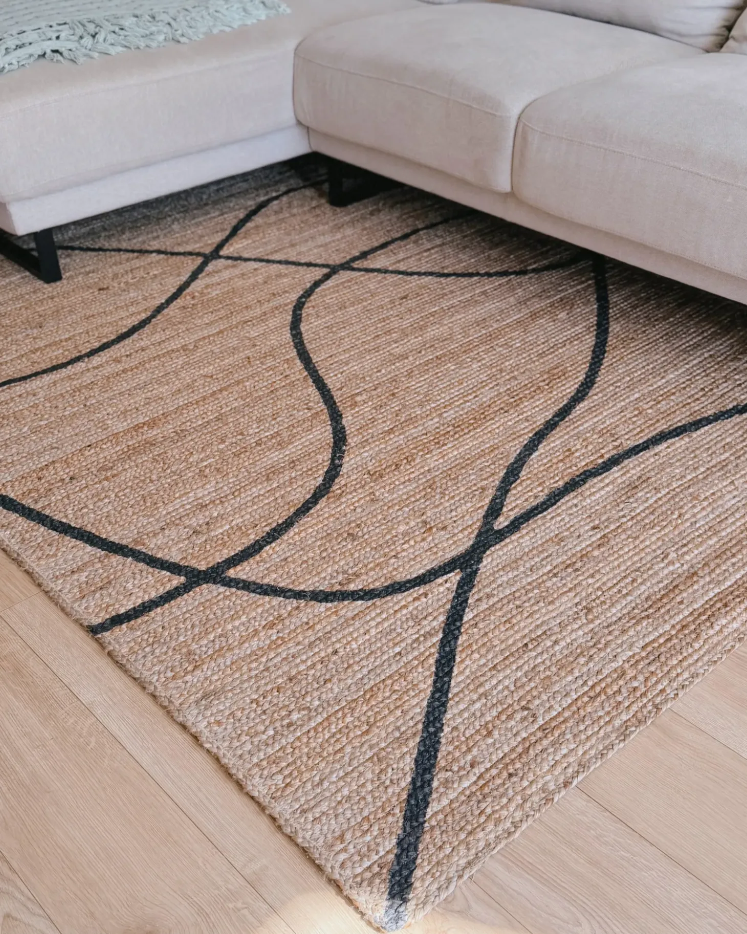 Gulvtæppe GHOTA Beige 160 x 230 cm Jute