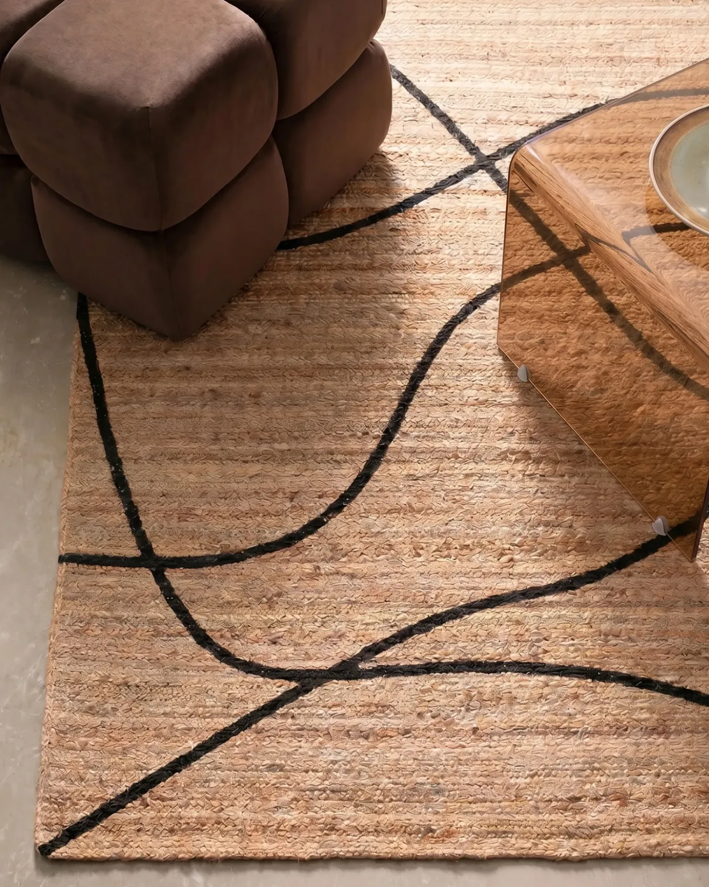 Gulvtæppe GHOTA Beige 160 x 230 cm Jute