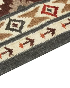 Gulvtæppe GHUKASAVAN Multifarvet 200 x 300 cm Uld Kelim