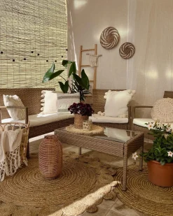Gulvtæppe GOLGEN Beige ø 120 cm Jute