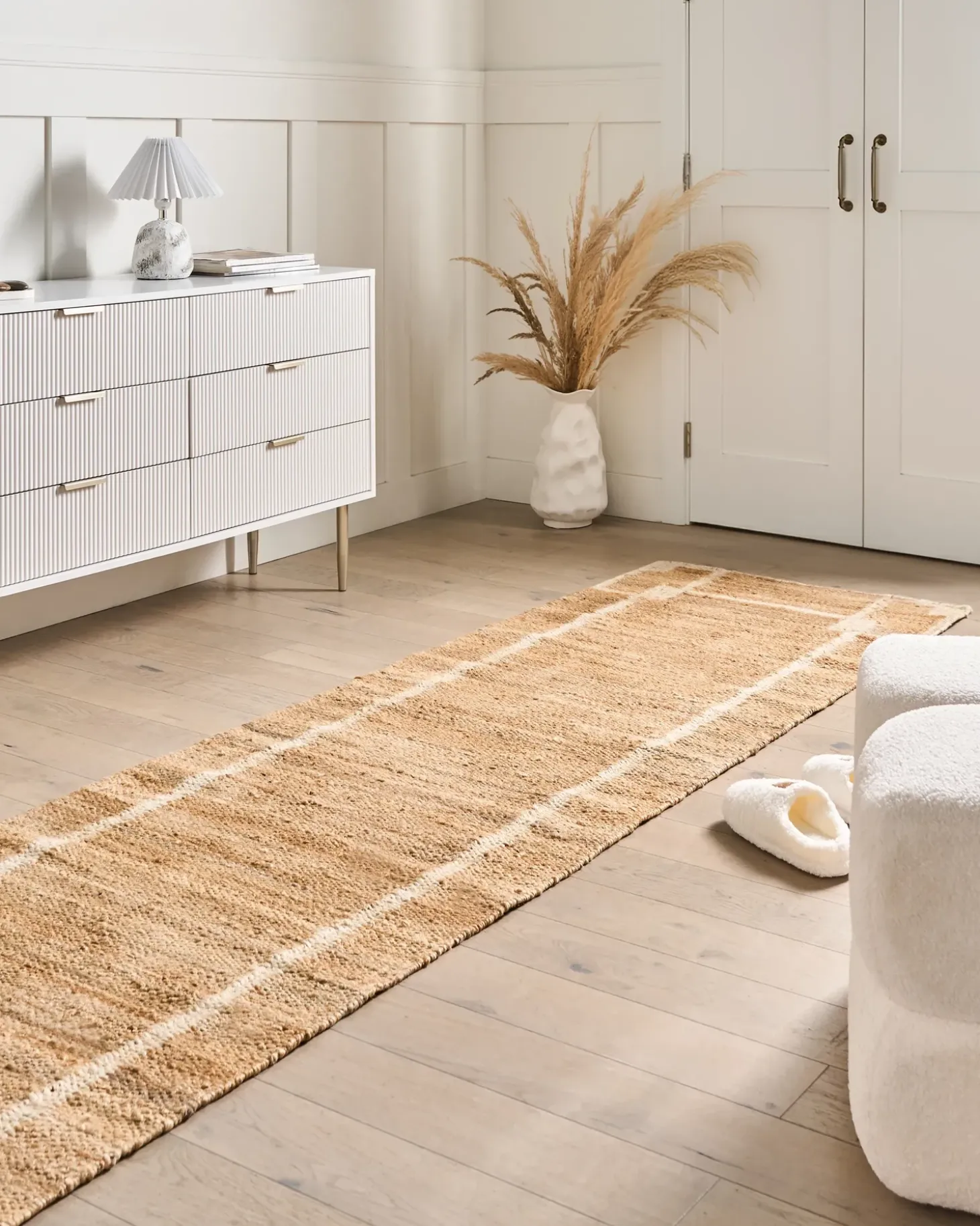 Gulvtæppe GONDIA Lys Beige 80 x 300 cm Jute