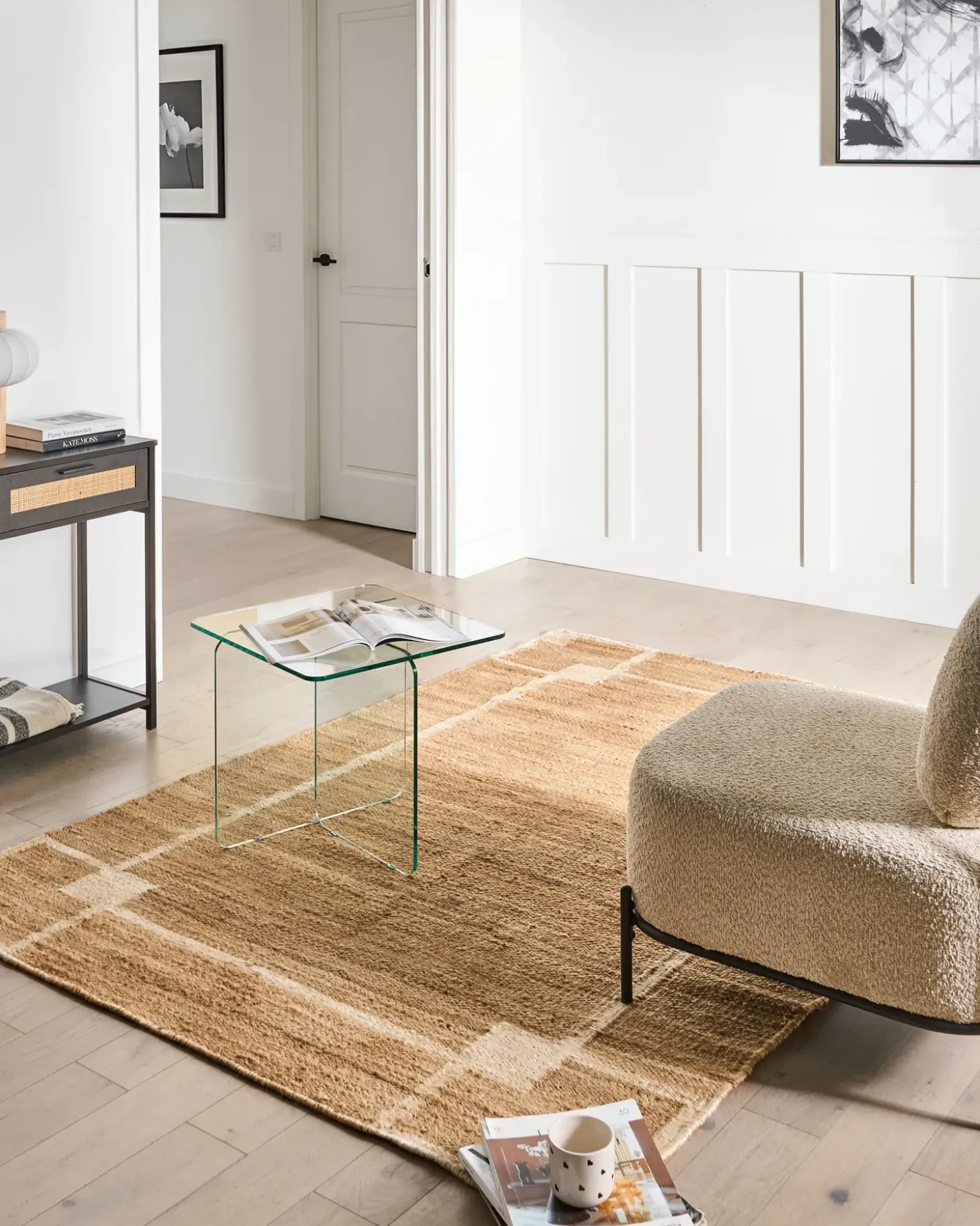 Gulvtæppe GONDIA Lys Beige 160 x 230 cm Jute