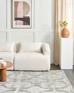 Gulvtæppe GWANI Beige 160 x 230 cm Viskose