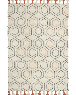 Gulvtæppe HAJIPUR Beige 160 x 230 cm Bomuld