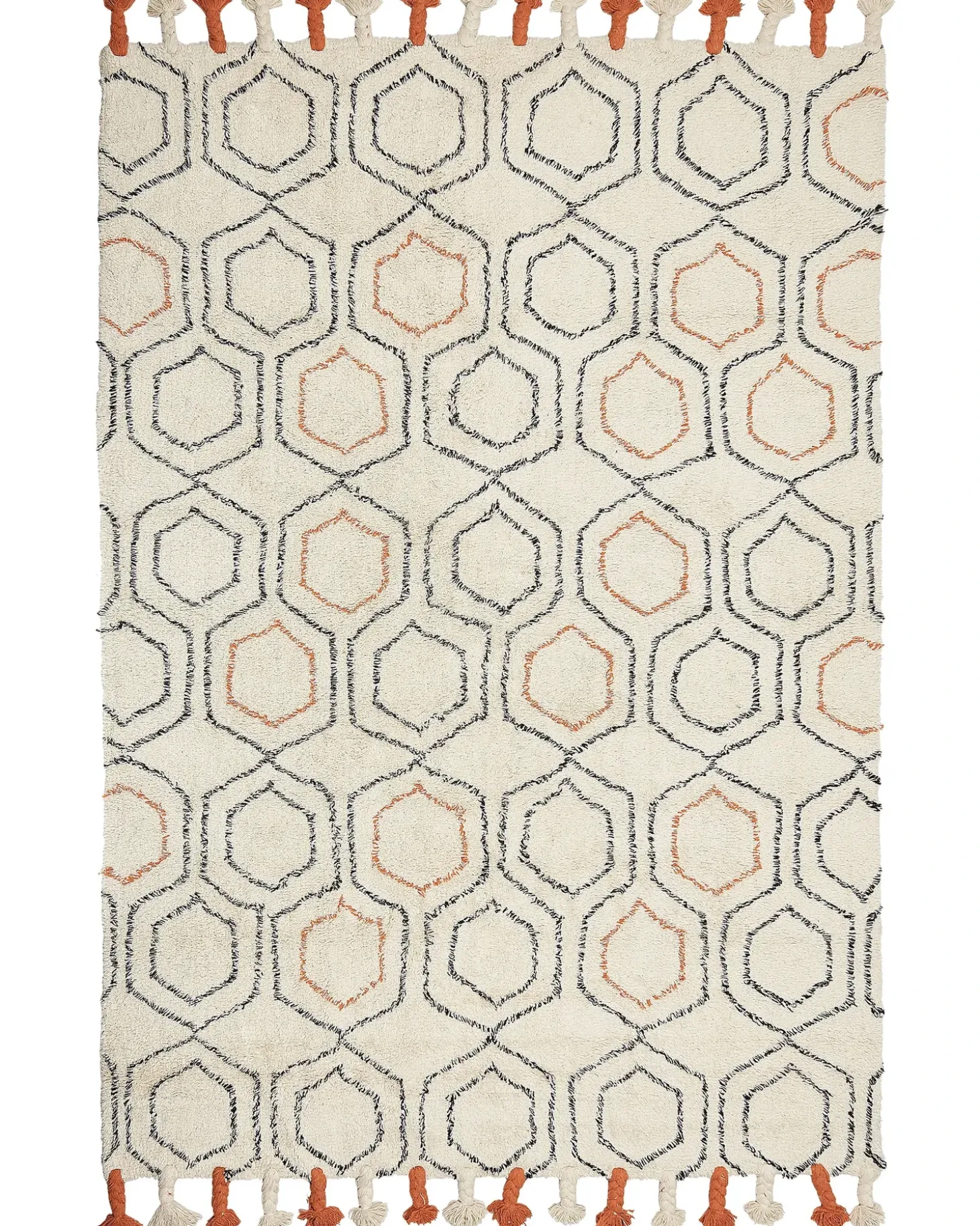 Gulvtæppe HAJIPUR Beige 160 x 230 cm Bomuld