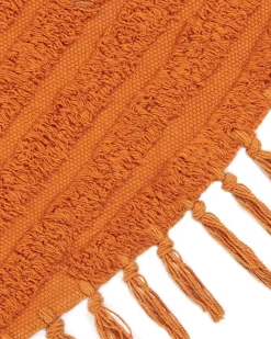 Gulvtæppe HALFETI Orange ø 140 cm Bomuld