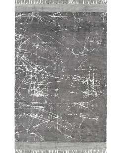 Gulvtæppe HANLI Grå 160 x 230 cm Viskose