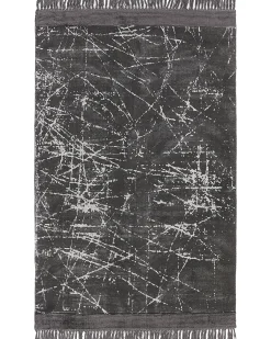 Gulvtæppe HANLI Mørkegrå 160 x 230 cm Viskose