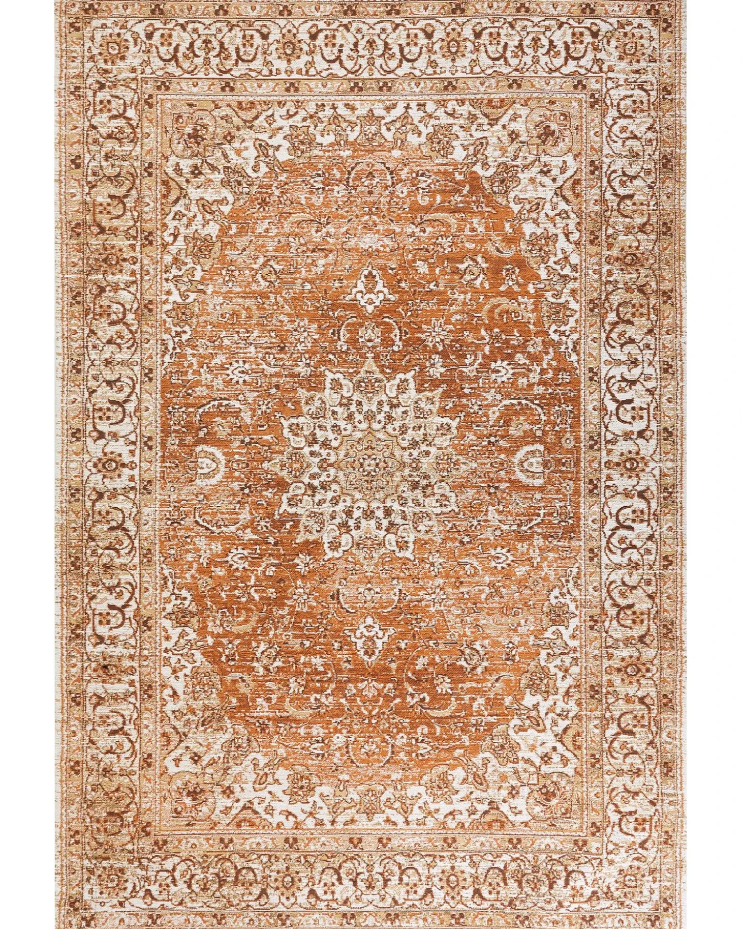 Gulvtæppe HAYA Orange 200 x 300 cm Bomuld