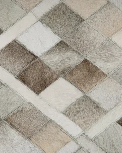 Gulvtæppe HIRKA Grå 160 x 230 cm Ægte læder