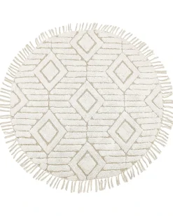 Gulvtæppe HORASAN Lys Beige ø 140 cm Bomuld