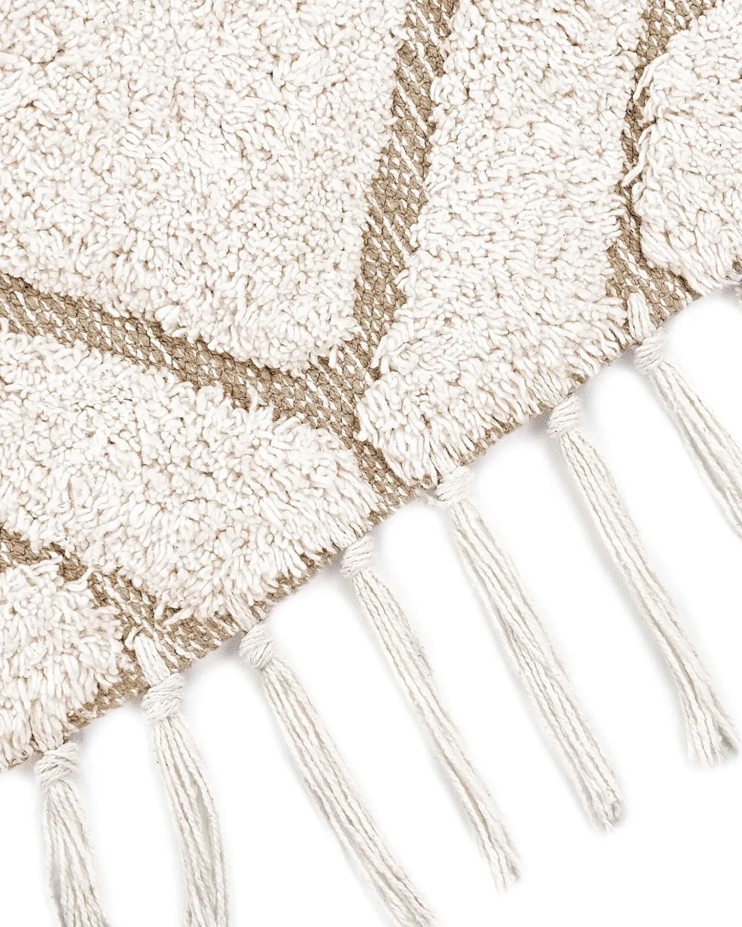 Gulvtæppe HORASAN Lys Beige ø 140 cm Bomuld