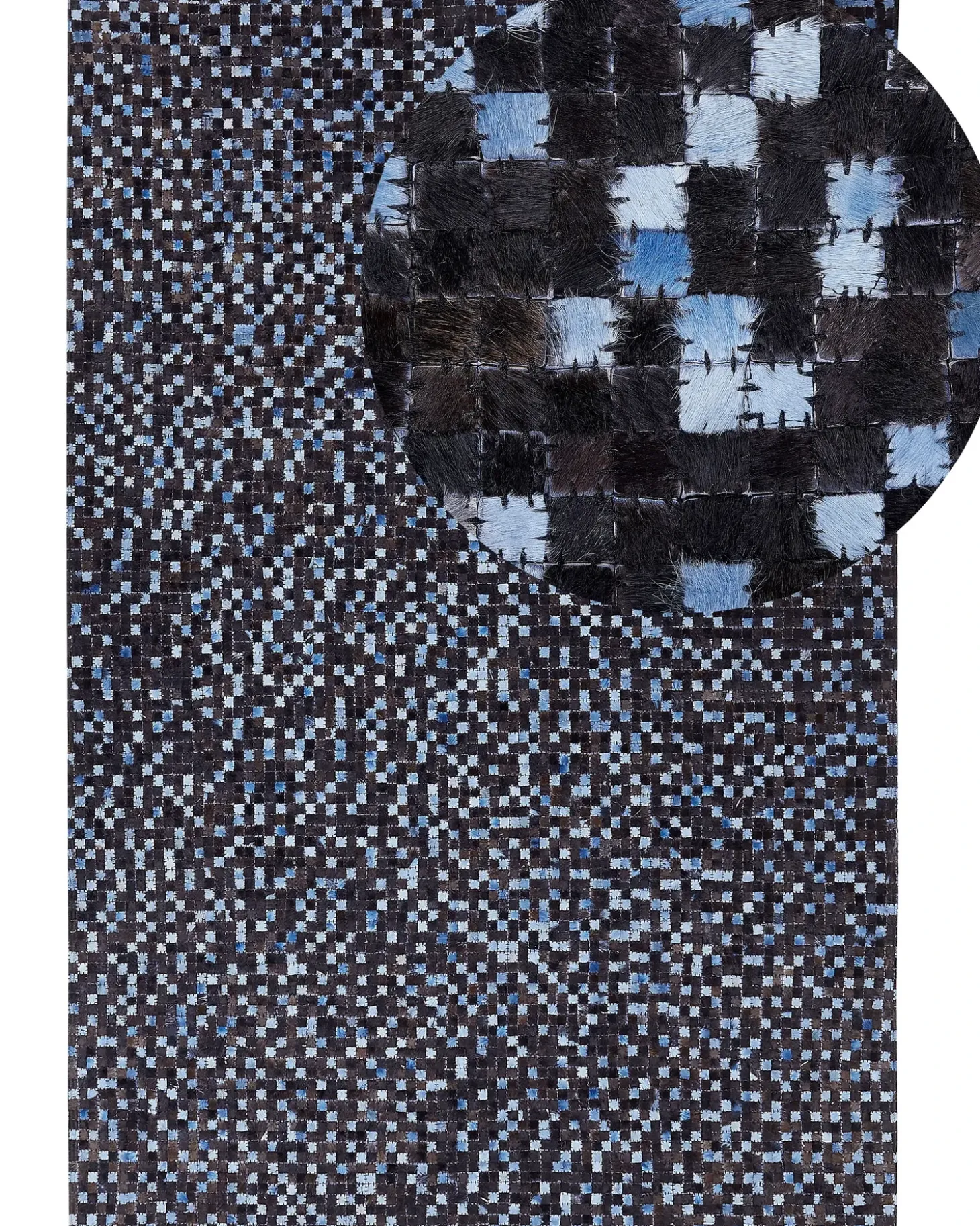 Gulvtæppe IKISU Mørkebrun 160 x 230 cm Ægte læder