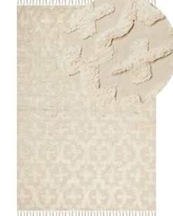 Gulvtæppe ITANAGAR Beige 160 x 230 cm Bomuld
