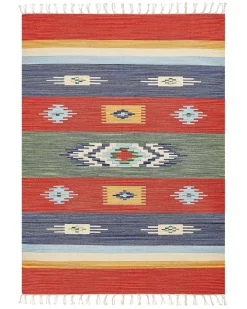 Gulvtæppe KAMARIS Multifarvet 140 x 200 cm Bomuld Kelim
