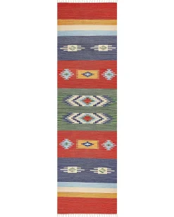 Gulvtæppe KAMARIS Multifarvet 80 x 300 cm Bomuld Kelim