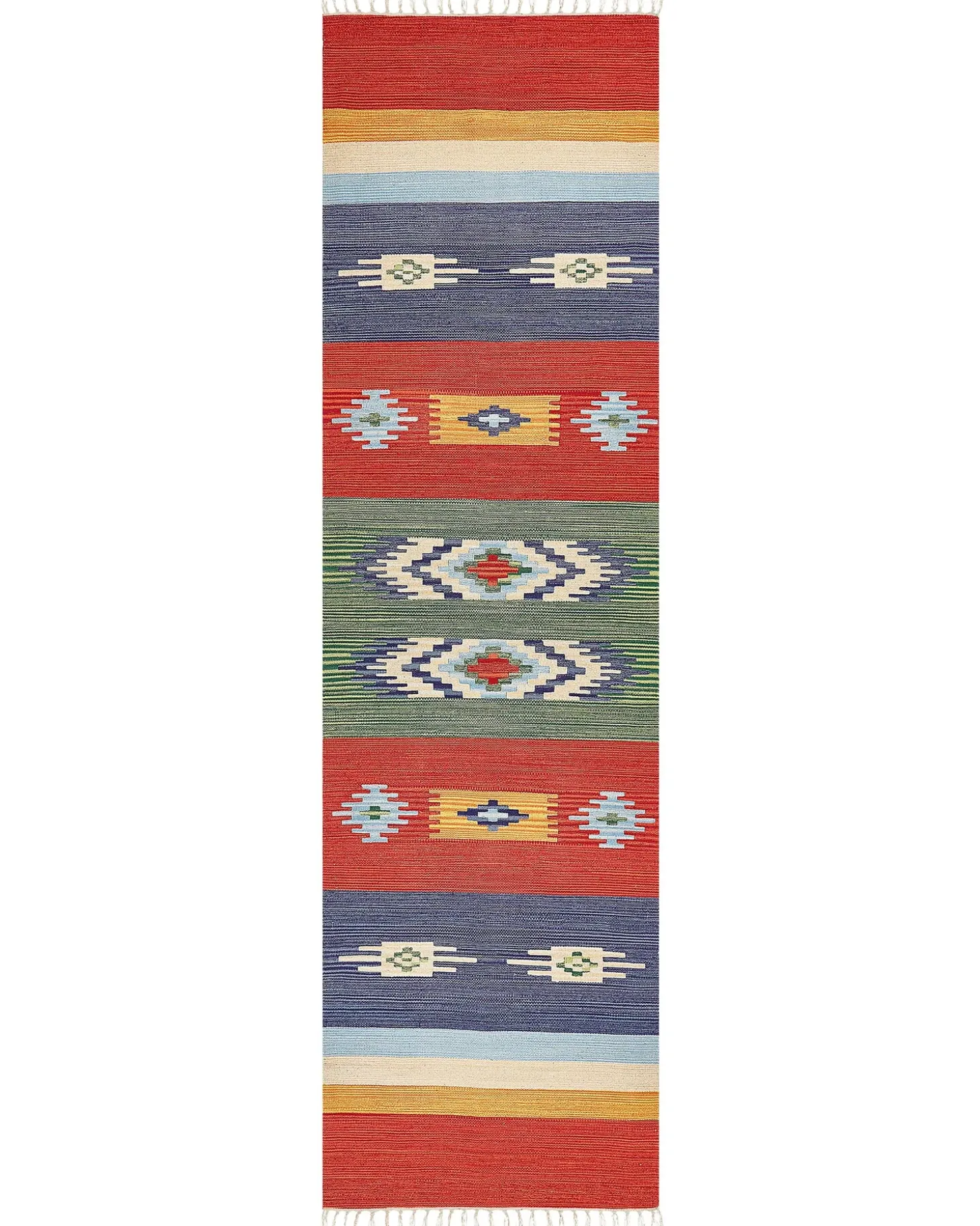 Gulvtæppe KAMARIS Multifarvet 80 x 300 cm Bomuld Kelim