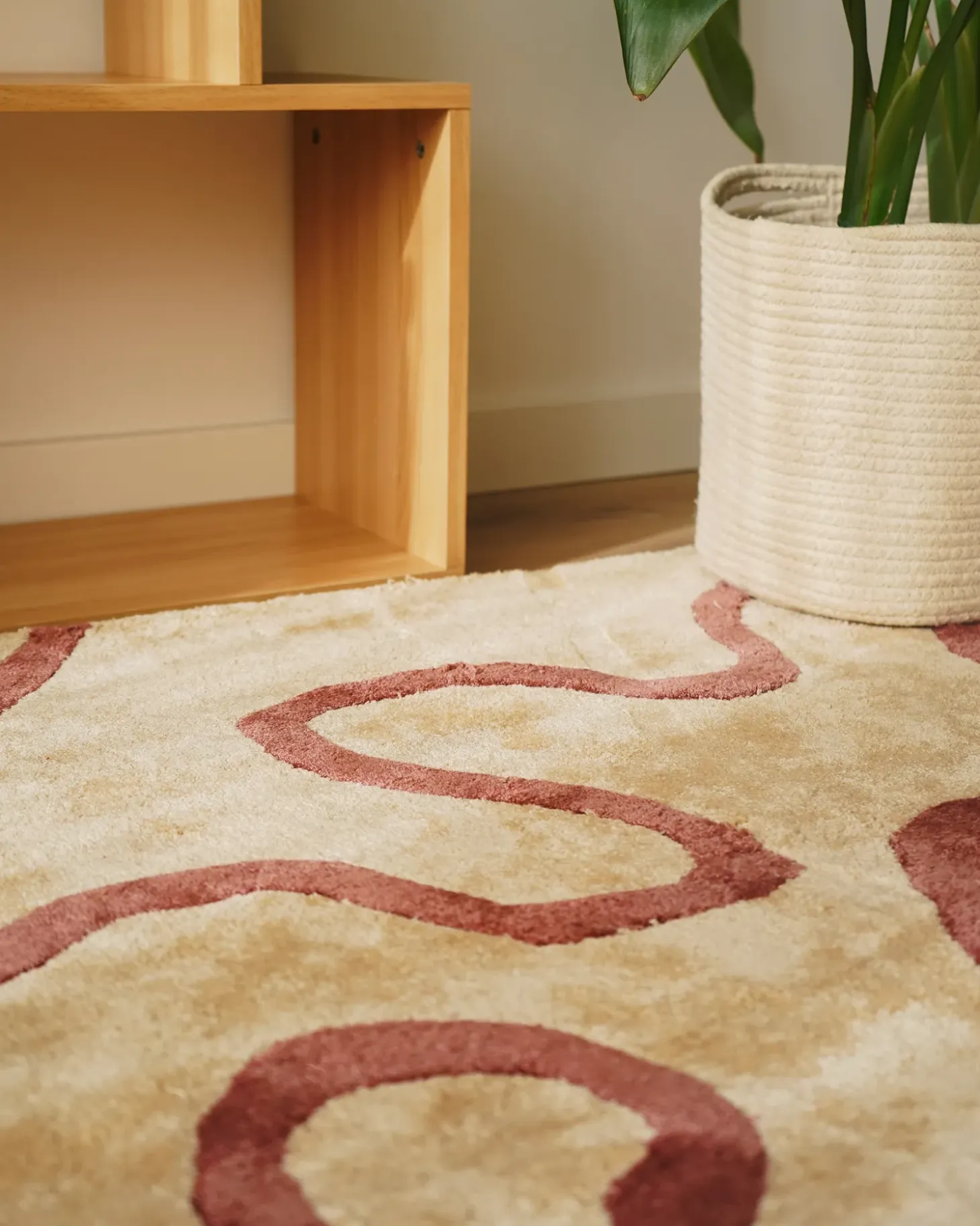 Gulvtæppe KAPPAR Beige 160 x 230 cm Viskose