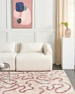 Gulvtæppe KAPPAR Beige 160 x 230 cm Viskose