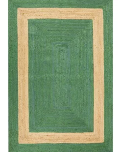 Gulvtæppe KARAKUYU Grøn 160 x 230 cm Jute