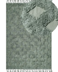Gulvtæppe KARS Grøn 160 x 230 cm Bomuld