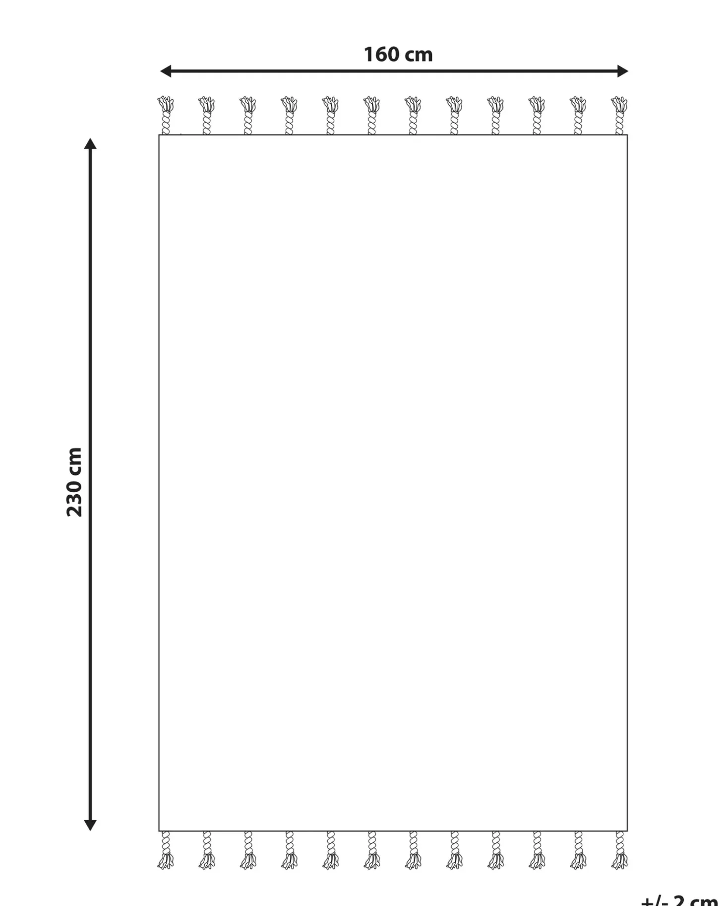 Gulvtæppe KEBIR Cremehvid 160 x 230 cm Bomuld