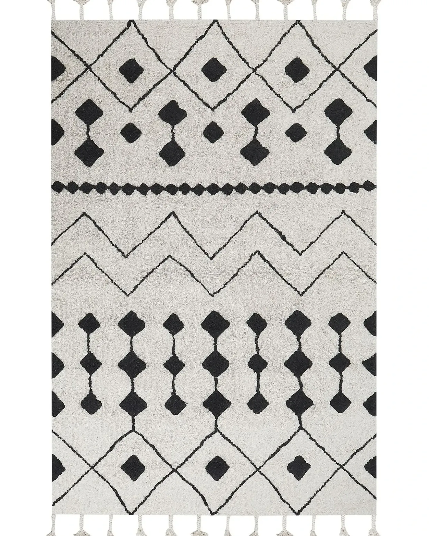 Gulvtæppe KHEMISSET Cremehvid 160 x 230 cm Bomuld