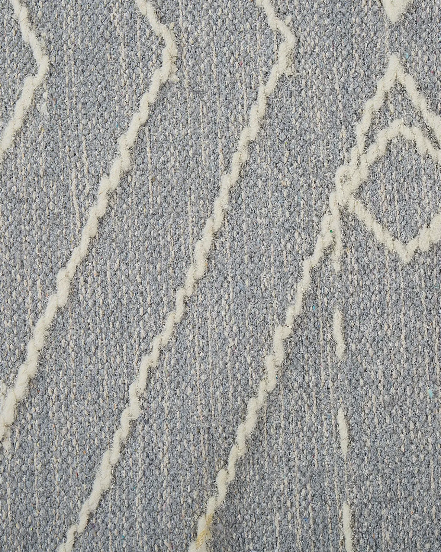 Gulvtæppe KHENIFRA Lysegrå 160 x 230 cm Bomuld