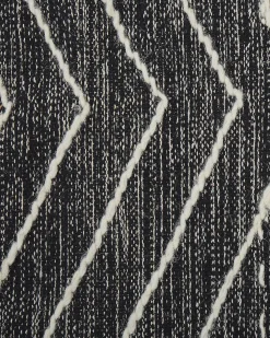 Gulvtæppe KHENIFRA Sort 160 x 230 cm Bomuld