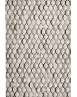 Gulvtæppe KIRCA Beige 140 x 200 cm Ægte læder