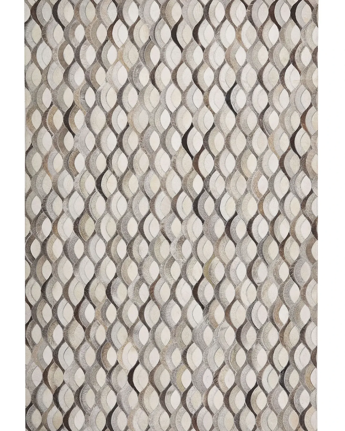 Gulvtæppe KIRCA Beige 140 x 200 cm Ægte læder