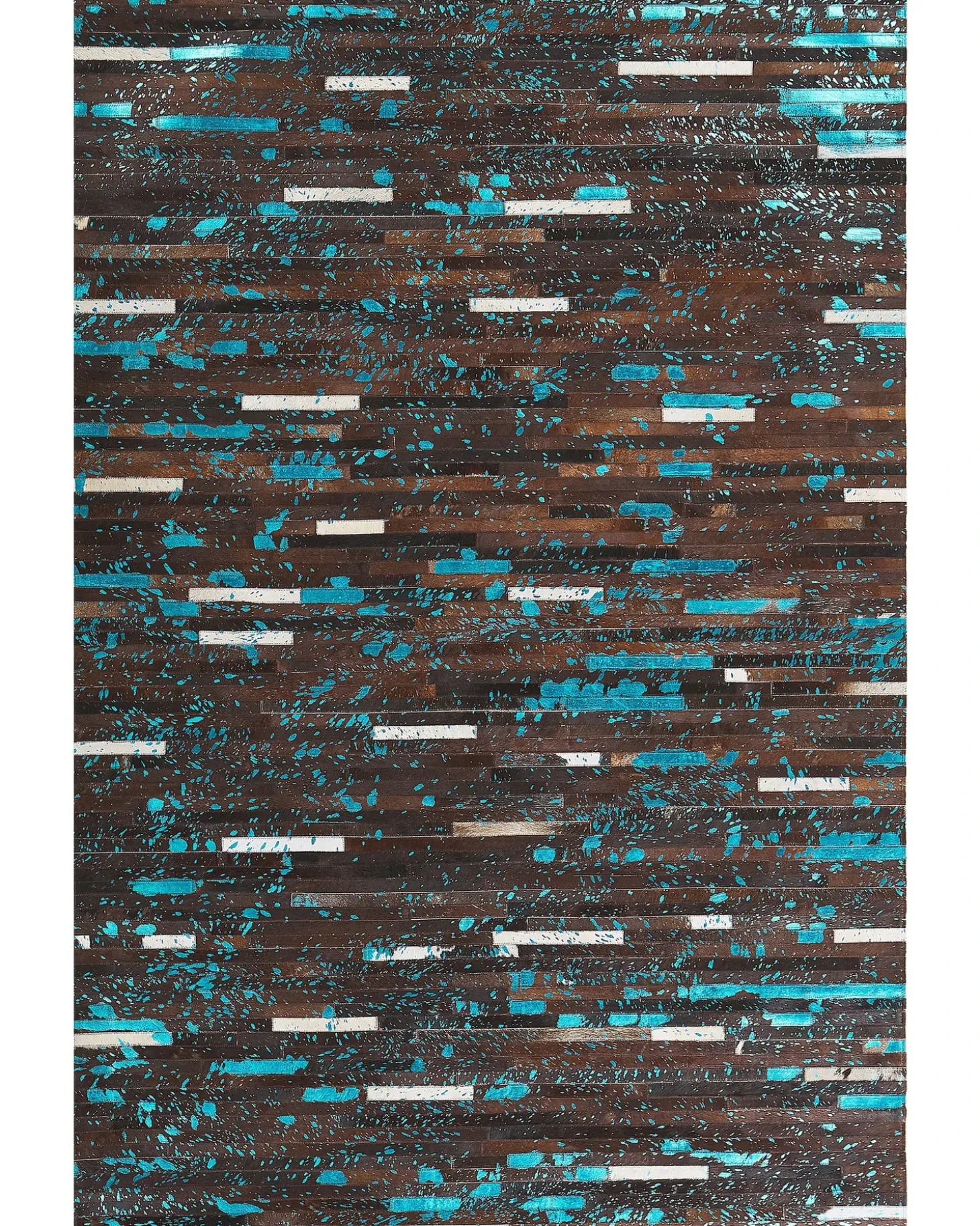 Gulvtæppe KISIR Mørkebrun 160 x 230 cm Ægte læder