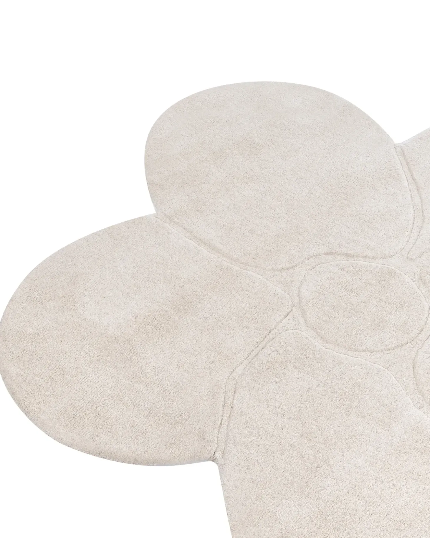 Gulvtæppe KOKKINI Lys Beige ø 140 cm Uld