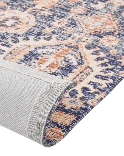 Gulvtæppe KURIN Blå 80 x 300 cm Bomuld