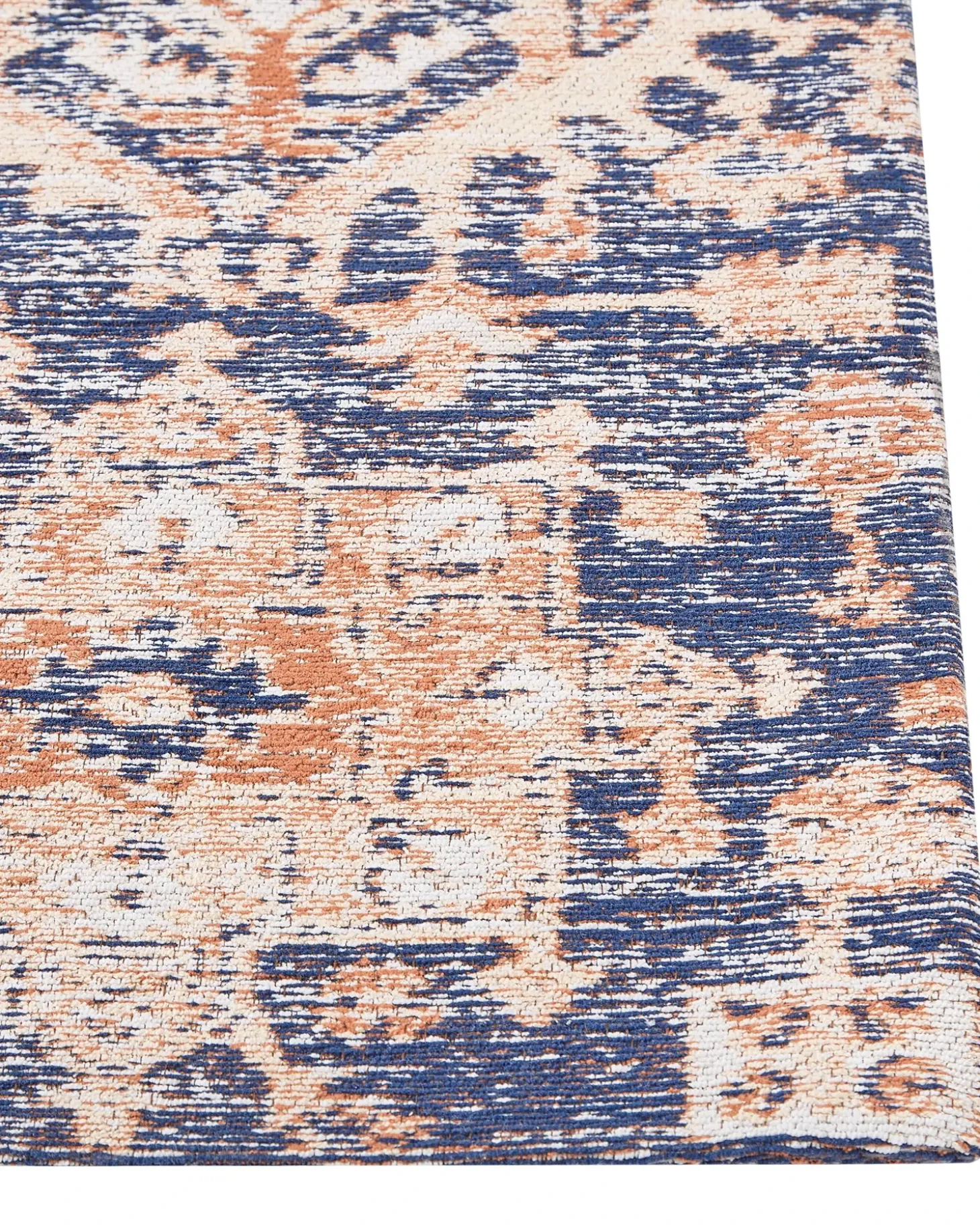 Gulvtæppe KURIN Blå 80 x 300 cm Bomuld