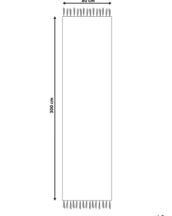 Gulvtæppe LORUT Multifarvet 80 x 300 cm Bomuld Kelim