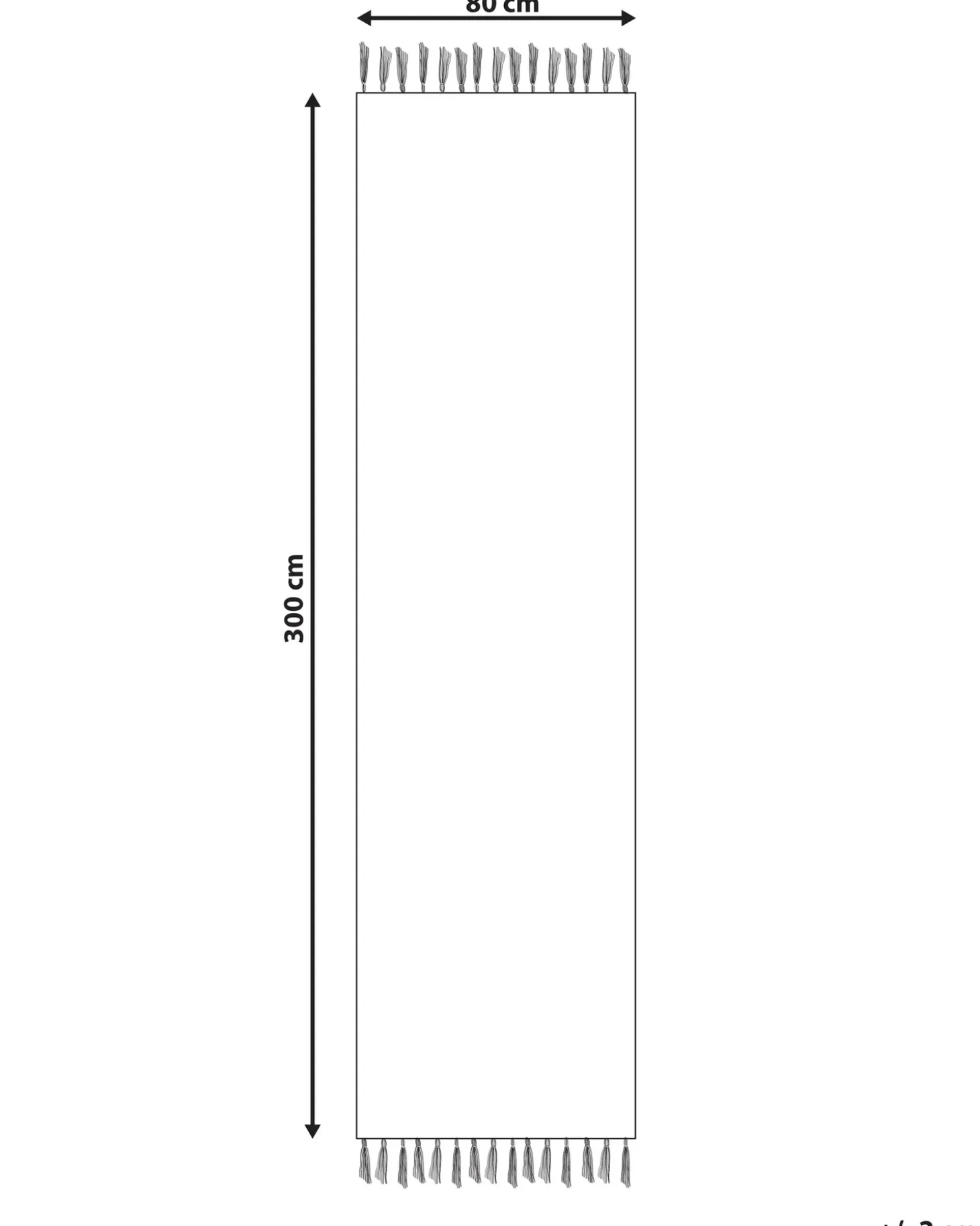 Gulvtæppe LORUT Multifarvet 80 x 300 cm Bomuld Kelim