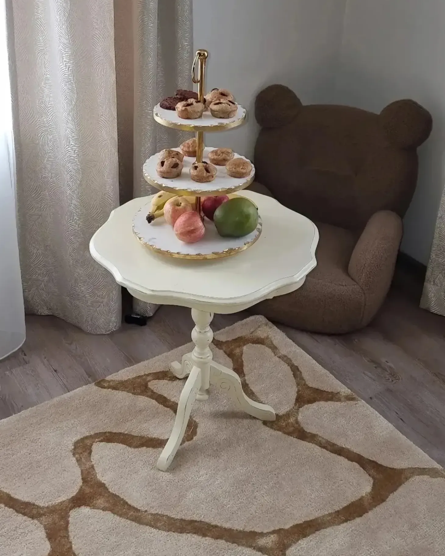 Gulvtæppe MAKOLA Beige 160 x 230 cm Viskose