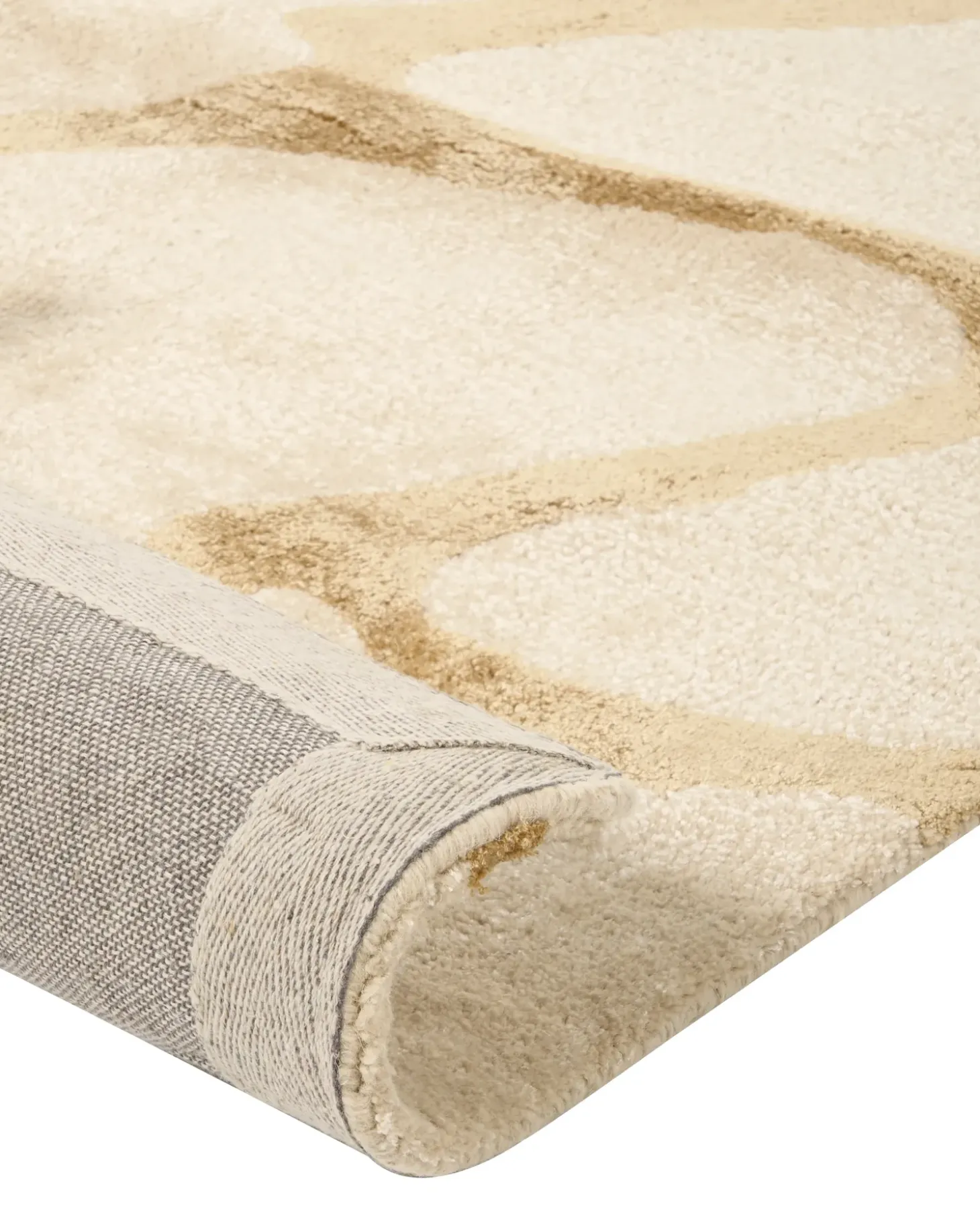 Gulvtæppe MAKOLA Beige 160 x 230 cm Viskose
